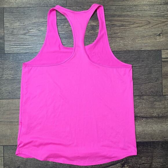 PINK Active Racerback Tank Top Hot Pink Sleeveless Athletic Workout Gym Shirt - Picture 3 of 5
